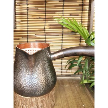 日式純紫銅手工大容量850ML煮水壺加厚大號復古酸枝把煮罐茶銅罐