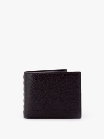 Valentino garavani leather wallet with iconic studs - VALENTINO GARAVANI - gender_Man