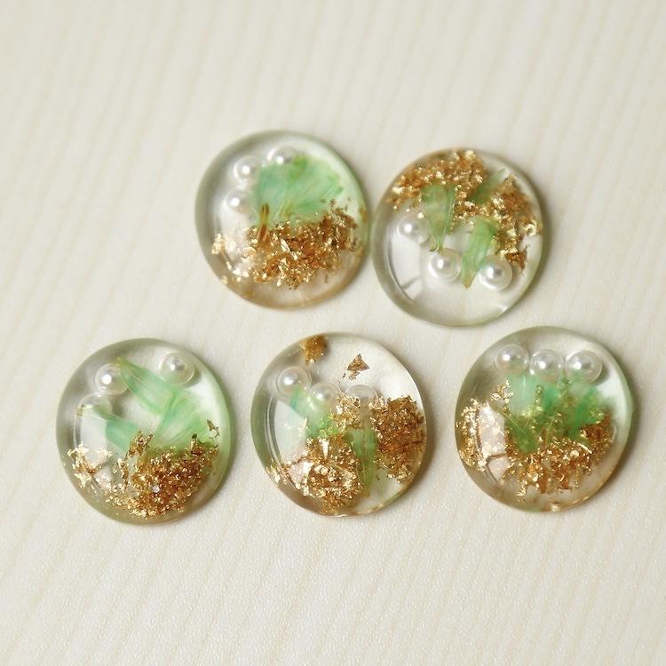 デコパーツ カボション アクセサリー パーツ 樹脂 2個 DIY ハンドメイド 問屋 安い [A-00230]