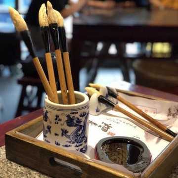 西安抖音網紅毛筆酥餐具 創意餐具毛筆酥筆桿 新中式餐具盤子整套