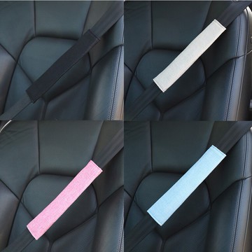 汽車棉麻安全帶護肩套一對柔軟加長可愛四季保險帶套車內飾套裝飾