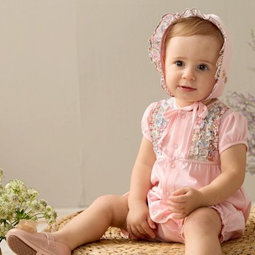 PIPPY粉嫩棉質連身包屁衣三件式禮盒 粉