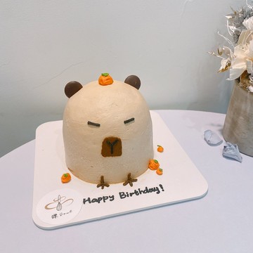 卡皮巴拉立體造型蛋糕 4吋 客製化蛋糕 鑠甜點 紀念日 水豚蛋糕