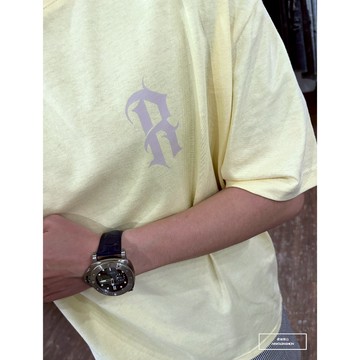 『老爺有喜』重磅R變形羅馬字短T(NOF23032467)-米