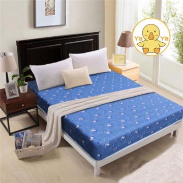 【鴨鴨居家】維爾藍色印花冬夏兩用護背床墊-雙人5尺