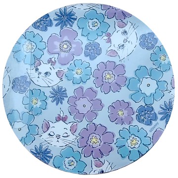 收納王妃 軟式硅藻土杯墊 2入  10 x 10 x 0.5cm  花朵瑪麗貓  1組