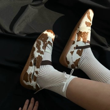PUMA SPEEDCAT BALLET 棕白 奶牛紋 芭蕾 瑪莉珍 女鞋 407787-01