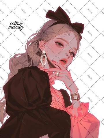 original sticker no.2068 人物貼紙 原創貼紙 原創人物貼紙 裝飾貼紙 cotton melody