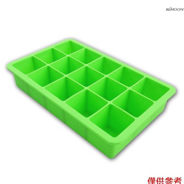 矽膠冰格 15格小方型冰格 食品級矽膠冰格 綠色