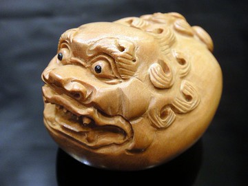 黃楊木雕件手玩件 原色平底貔貅擺件工藝品 茶寵皮休雕刻手把件