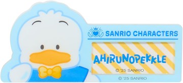 asdfkitty*三麗鷗 壓克力姓名牌 別針 徽章 胸針 藍盒-貝克鴨-日本正版