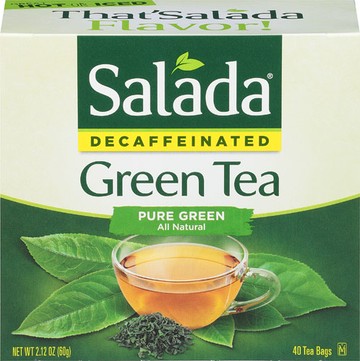 Salada Green Tea Naturally Decaffeinated Pure Green 40 Tea Bags