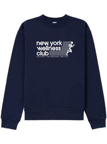 Sporty & Rich - USA Wellness Club cotton sweatshirt - unisex - Cotton - L - Blue
