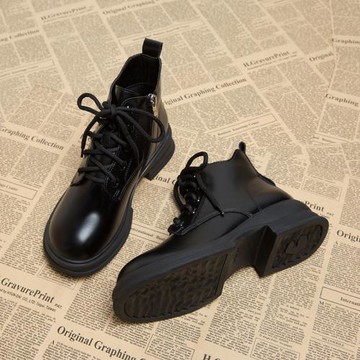 真皮韓系小裸靴女2025新款春秋單靴瘦瘦甜酷風惠州馬丁靴秋冬靴子