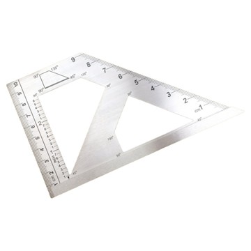 E·BASE 止型定規 45/90/135度 163 x 100 x 1.5mm 鋼鐵工木工用  1個