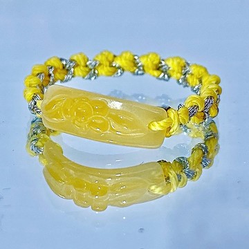 夢幻花園 - 翡翠蓮花手編戒指