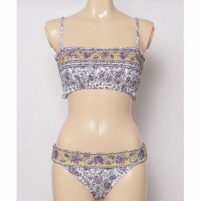 50 Off ムラサキスポーツ別注 Ungrid アングリッド 水着 エスニック柄 ニュアンス柄 609 シャーリングビスチェビキニ バンドゥビキニ 水着 Www Mayautos Com