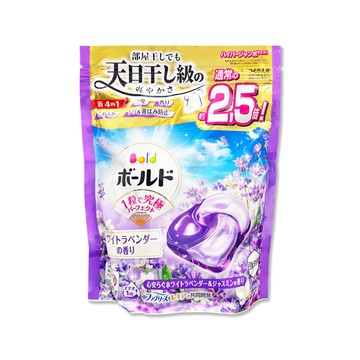 P&G 日本Bold強洗淨柔軟香氛洗衣凝膠球27顆/袋-薰衣草茉莉(紫)(洗衣球補充包,祛黃潔白濃縮洗衣膠囊)
