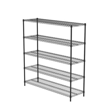 特力屋烤漆五層架寬 152*深46*高160公分(黑)