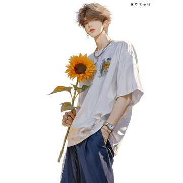 【8 月新品】07-137-0024 人物貼紙 簡約夏日男子