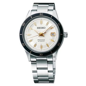 Seiko 精工 Presage Style 60白錶盤 機械鋼帶錶  白色