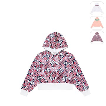 【FILA】女性 長袖連帽T恤-全印 5TEY-5422-IV