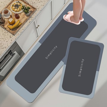 硅藻泥軟廚房地墊新款防滑防油吸水耐臟腳墊家用免洗可擦地毯