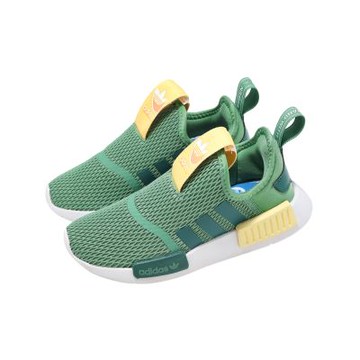 adidas 愛迪達 休閒鞋 NMD 360 C 中童 小朋友 綠 黃 襪套式 運動鞋 愛迪達 IF3600