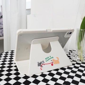 【新品X360旋轉】露營ipad保護套air5狗亞克力pro11帶筆槽第十代防彎4防摔mini6外殼9平板電腦三折式透明輕薄