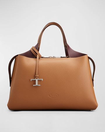 Medium Apa Bauletto Leather Top-Handle Bag
