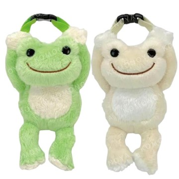 小禮堂 Pickles 泡菜蛙 絨毛玩偶收納包 (舉手款)