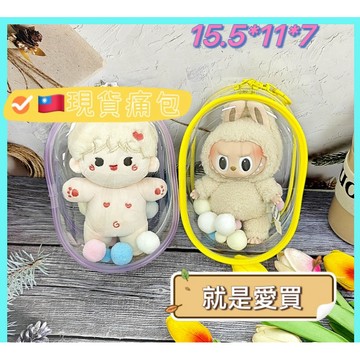 24hr出貨-🇹🇼現貨 15cm 痛包 收納包 化妝包 傳輸線收納 透明包包 鑰匙圈痛包 溜娃痛包 labubu