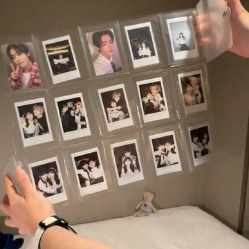 限時優惠'💕️單品拍立得相簿 相冊 卡冊 相本 收納冊 日系ins透明磨砂摺疊卡冊15宮格迷你相冊便捷風琴冊小卡3寸收