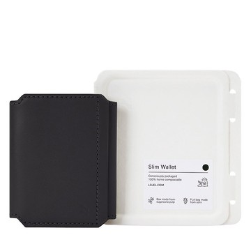 【LOJEL】輕便摺疊皮夾-黑色