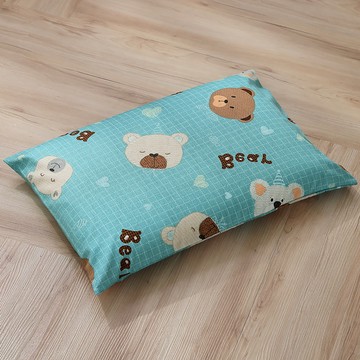 兒童枕套1入 防蹣抗菌 麻吉熊 美國棉授權品牌[鴻宇]台灣製2216藍