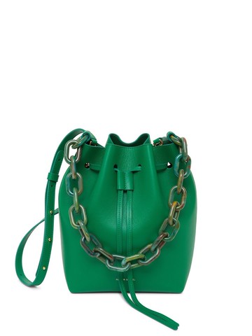 Mansur Gavriel - chain-strap leather bucket hat - women - CALFSKIN - One Size - Green