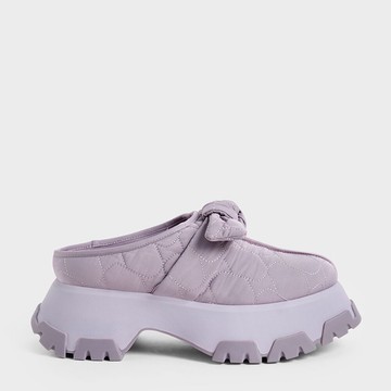 澎澎衍縫扭結穆勒鞋