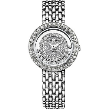 RHYTHM日本麗聲 永恆璀璨晶鑽女錶-銀/26mm L1203S01 新年開運 送禮推薦