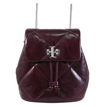 TORY BURCH 174844 KIRA 絎縫翻蓋鏈條斜背/後背包.深紅