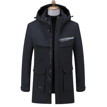 【米蘭精品】羽絨外套鵝絨夾克-蓬鬆便捷舒適保暖男外套2色74ib84