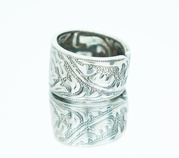 蛇紋石戒指 純銀叉子戒指 古董勺子戒指 叉子戒指 叉子首飾