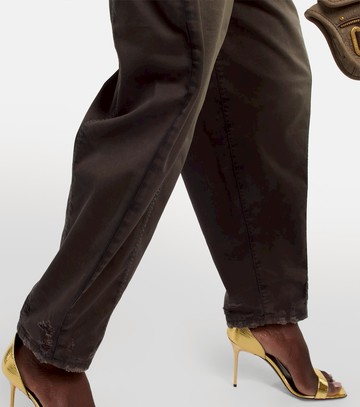 Balmain Faded high-rise wide denim jeans