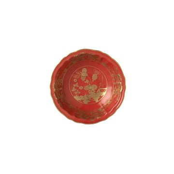 GINORI 1735 仿古花園 水果碗17cm-紅金