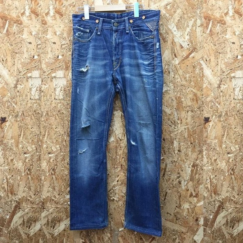 中古】リプレイ メンズデニムパンツ DAVERDALE ブルー サイズ28 [jggI