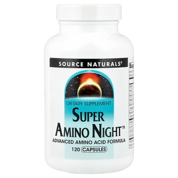 Source Naturals, Super Amino Night 夜間氨基酸補充片，120 粒膠囊