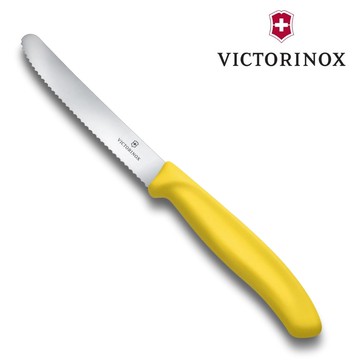 VICTORINOX 瑞士維氏 Swiss Classic 蔬果廚刀及餐刀 蔬果刀 黃色 VICT-6.7836.L115