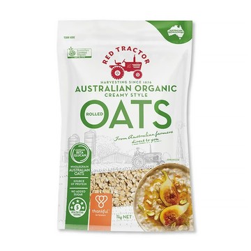 RED TRACTOR 紅色拖拉機 有機原粒大燕麥片 澳洲有機奶油風味  1kg  1包