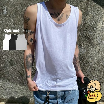 【OPB】側開岔背心 純棉背心 不透膚 基本款 長版型 內搭背心 內搭神器 素色背心 層次 單穿吊嘎