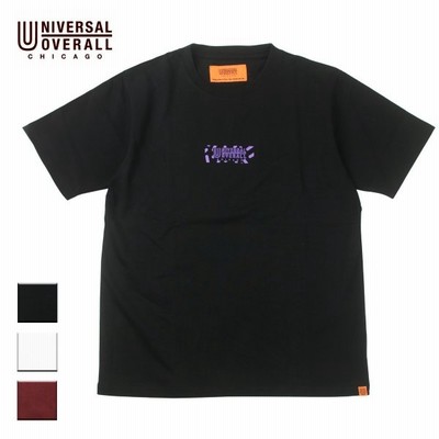 ユニバーサルオーバーオール Tシャツ メンズ 半袖 ブランド おしゃれ レディース ブランドロゴ イラスト バックプリント 黒 白 ワインレッド 通販 Lineポイント最大get Lineショッピング