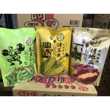 ~省錢一哥~淡水 滬尾漁家 醬香烤玉米粒 蒜味鹽烤毛豆仁 古傳碳烤烤地瓜 袋裝 70g 烤玉米 古早味零食
